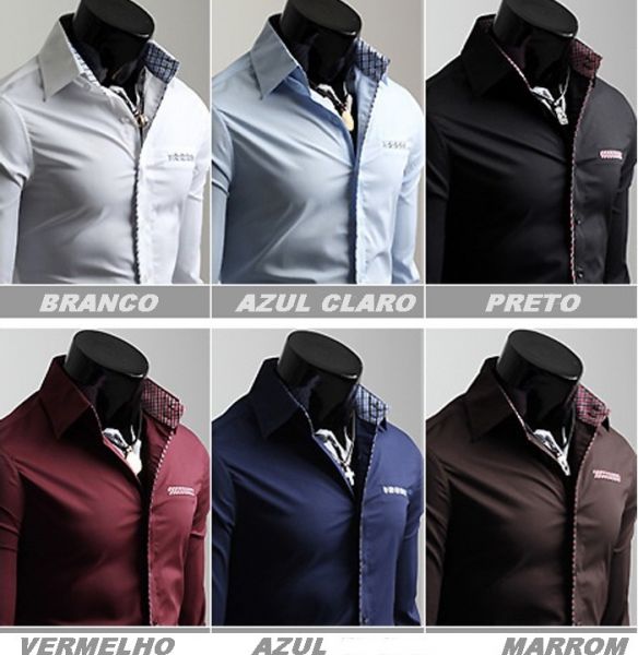 Camisa Social Slim Fit Importada D49 Frete Grátis!!!!